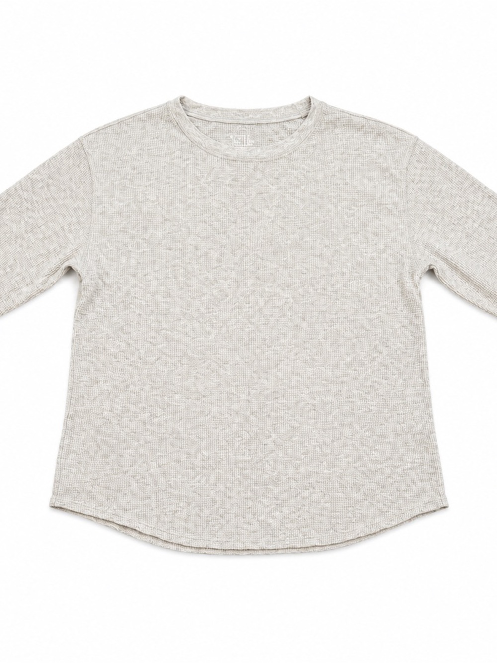 Time and Tru Women’s XXL 20 Heather Gray Waffle Knit Thermal Long Sleeve Top